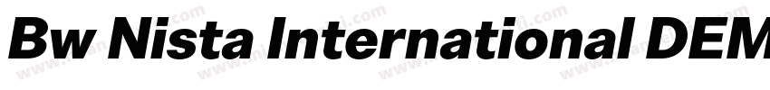 Bw Nista International DEMO Black字体转换